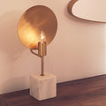 Table Lamp with White Marble Base