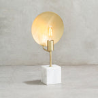 Table Lamp with White Marble Base