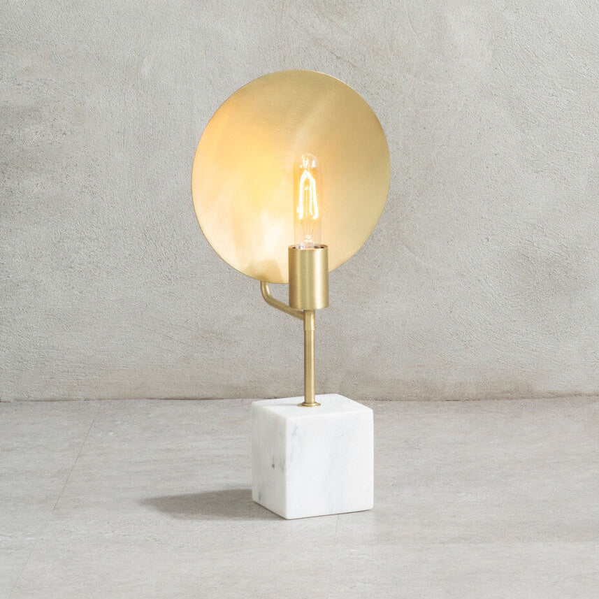 Table Lamp with White Marble Base