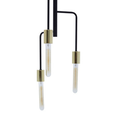 3 Bulb Gold and Black Pendant Light