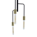 3 Bulb Gold and Black Pendant Light