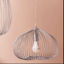 1 Bulb Silver Finish Pendant Light
