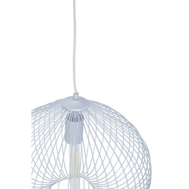 1 Bulb Silver Finish Pendant Light