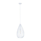 Teardrop White Pendant Light