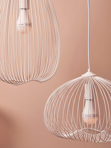 Teardrop White Pendant Light