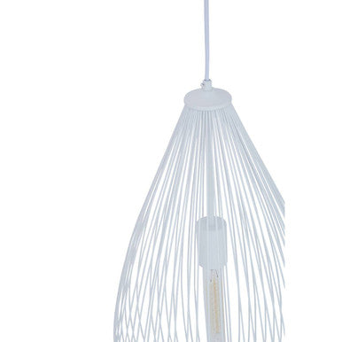 Teardrop White Pendant Light