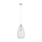 Teardrop Silver Pendant Light