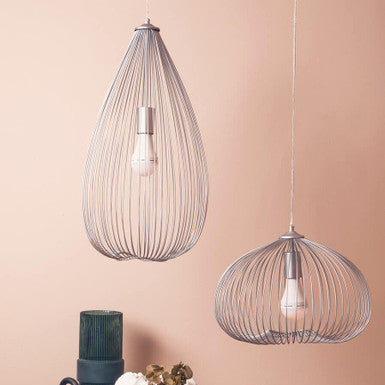Teardrop Silver Pendant Light