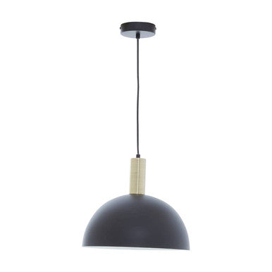 Black and White Dome Pendant Light