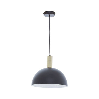 Black and White Dome Pendant Light