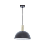 Black and White Dome Pendant Light