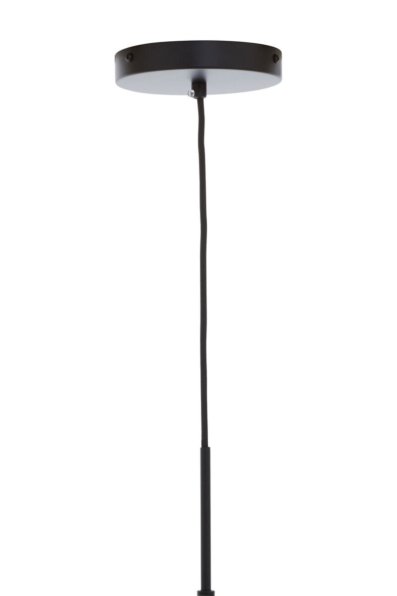 Black Finish Pendant Light with Clear Glass Sphere