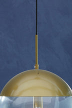 Gold Finish Pendant Light with Clear Glass Globe