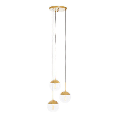 Gold Finish 3 Bulb Pendant Light