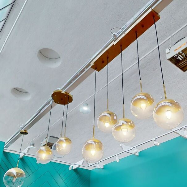 Gold Finish 3 Bulb Pendant Light