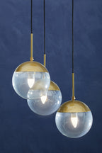 Gold Finish 3 Bulb Pendant Light