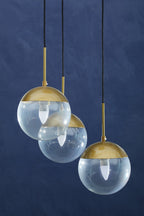 Gold Finish 3 Bulb Pendant Light