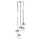 Chrome Finish Five Pendant Lights