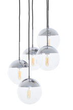 Chrome Finish Five Pendant Lights