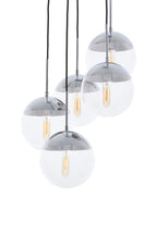 Chrome Finish Five Pendant Lights