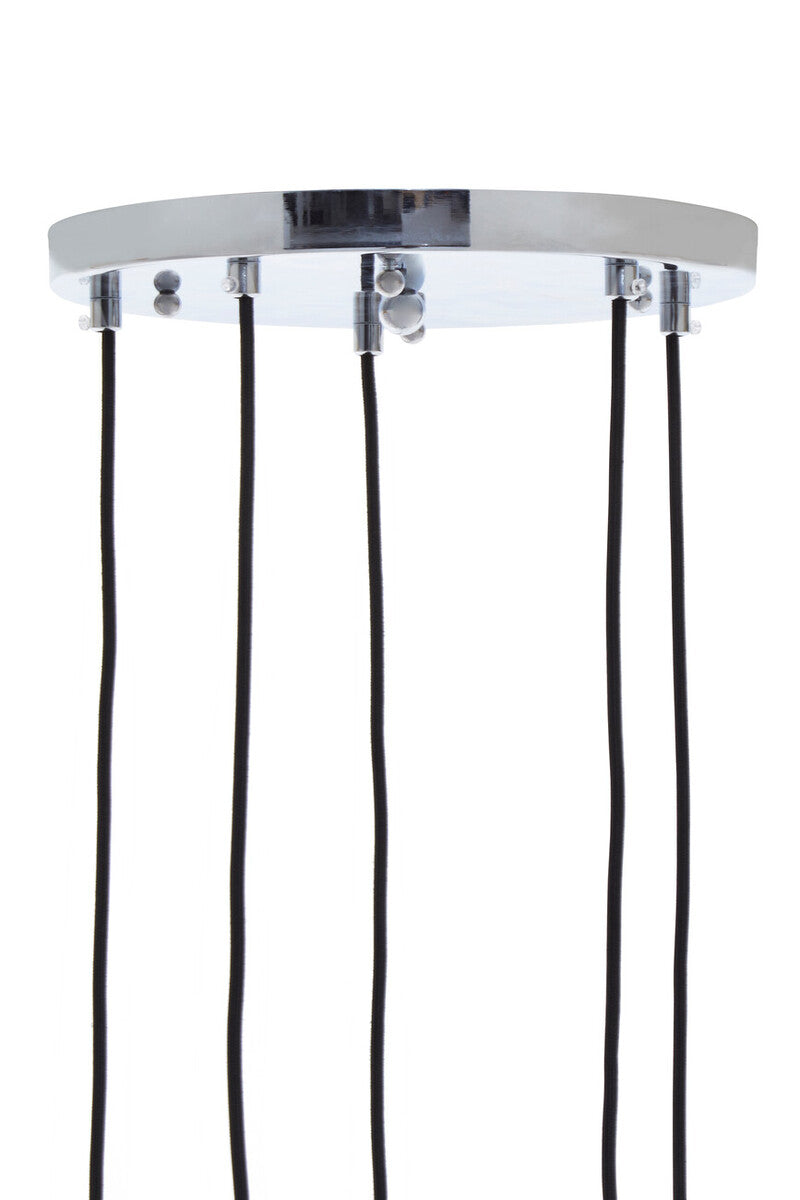 Chrome Finish Five Pendant Lights