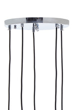 Chrome Finish Five Pendant Lights