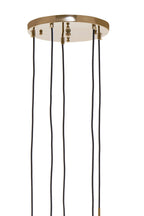 Gold Finish Five Pendant Lights