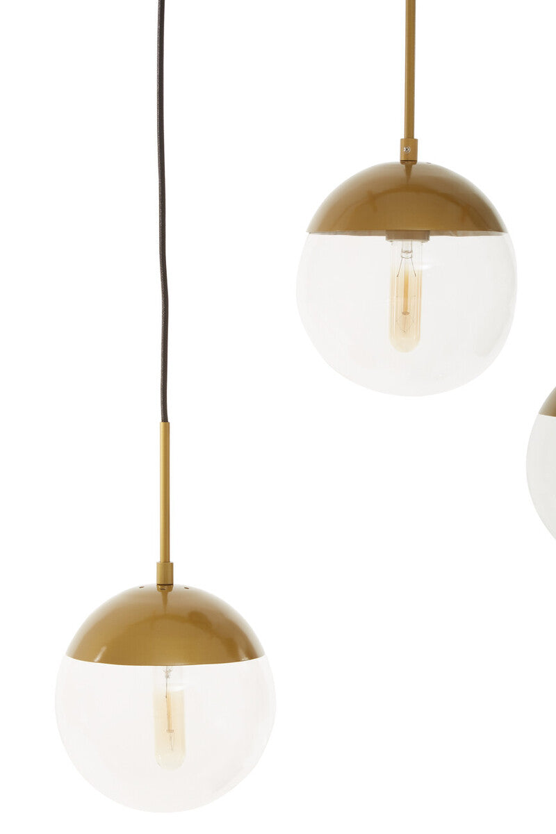 Gold Finish Glass Shades Pendant Light