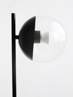 Black Finish Metal Table Lamp with Marble Base
