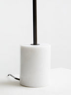Black Finish Metal Table Lamp with Marble Base