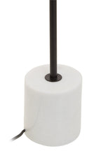 Black Finish Metal Table Lamp with Marble Base