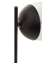 Black Finish Metal Table Lamp with Marble Base