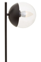 Black Finish Metal Table Lamp with Marble Base