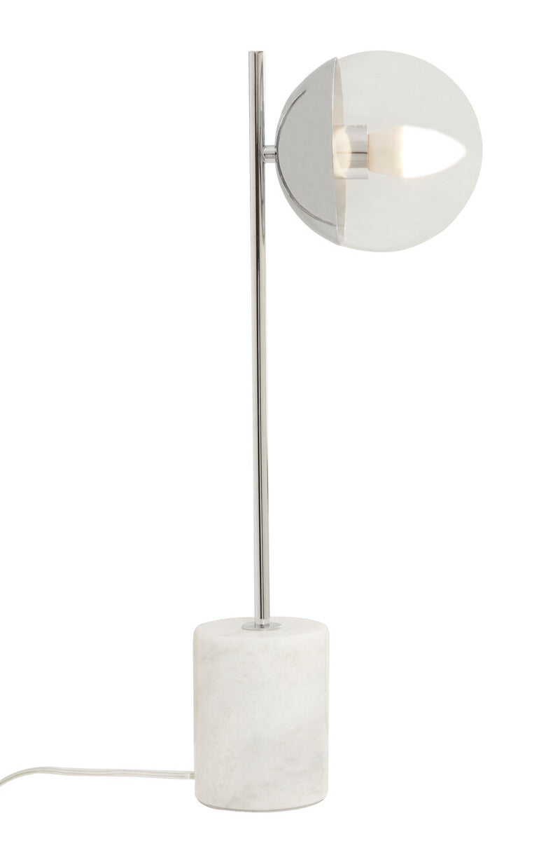 Chrome Finish Table Lamp with Chrome Stem