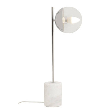Chrome Finish Table Lamp with Chrome Stem