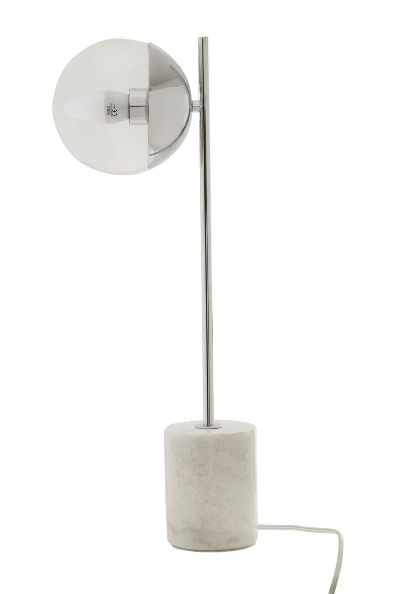 Chrome Finish Table Lamp with Chrome Stem