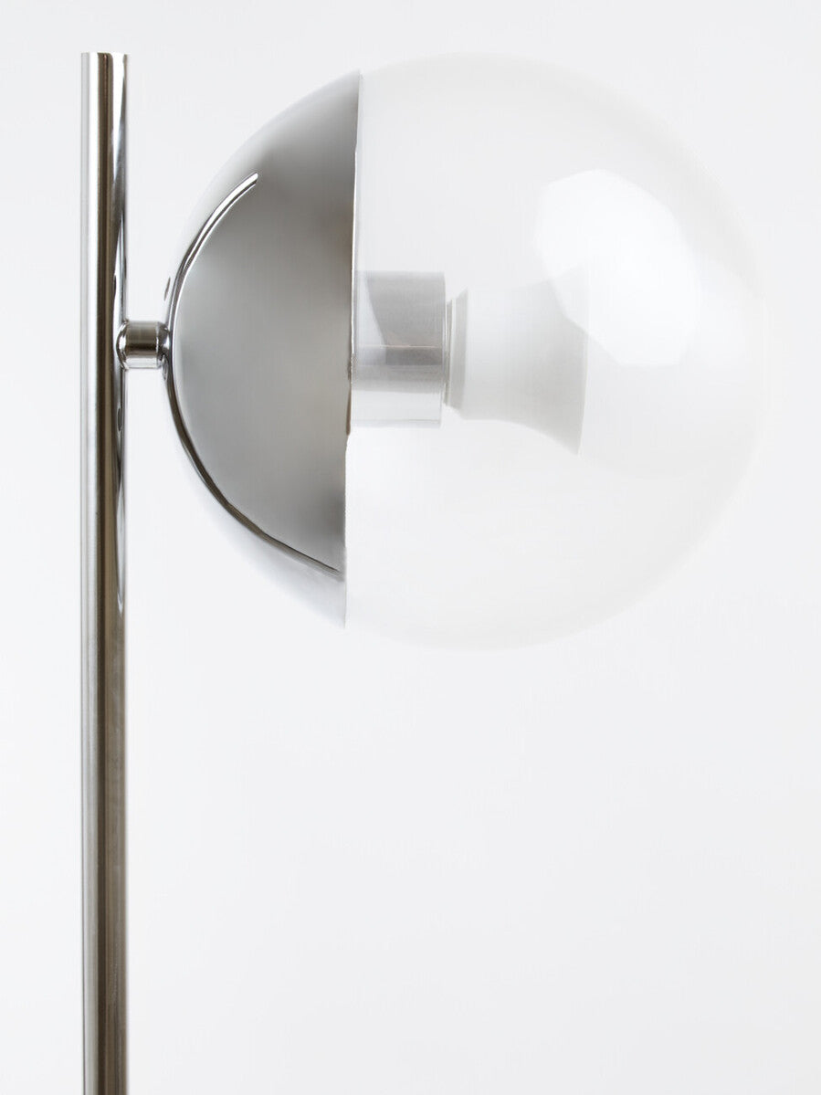Chrome Finish Table Lamp with Chrome Stem