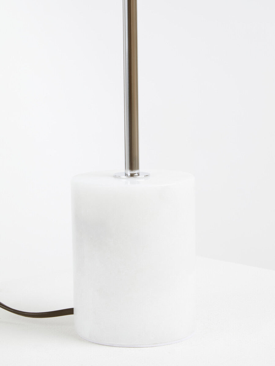 Chrome Finish Table Lamp with Chrome Stem