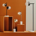 Chrome Finish Table Lamp with Chrome Stem