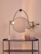 Chrome Finish Table Lamp with Chrome Stem