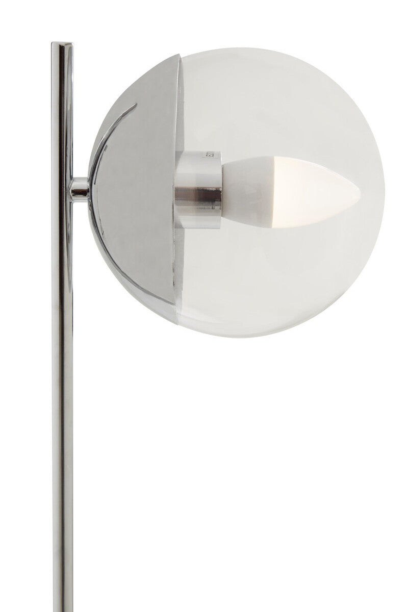 Chrome Finish Table Lamp with Chrome Stem