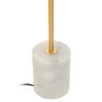 Gold Finish Metal Table Lamp with White Marble Base