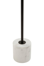 Two Light Black Floor Lamp with Marble Base