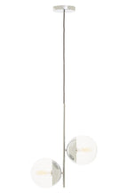 Chrome Finish 2 Bulb Pendant Light