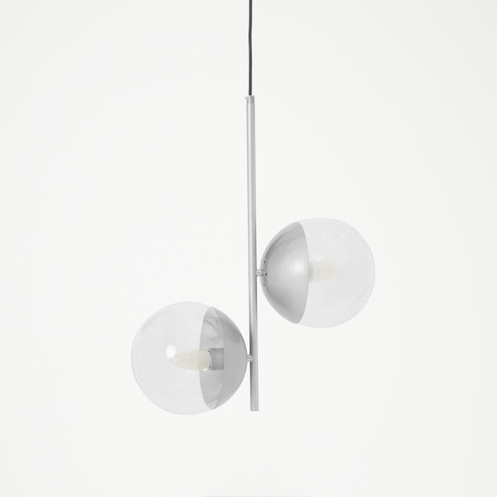 Chrome Finish 2 Bulb Pendant Light