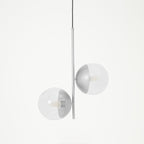 Chrome Finish 2 Bulb Pendant Light