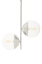 Chrome Finish 2 Bulb Pendant Light