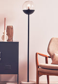 Black Finish Metal Floor Lamp