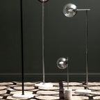 Black Finish Metal Floor Lamp