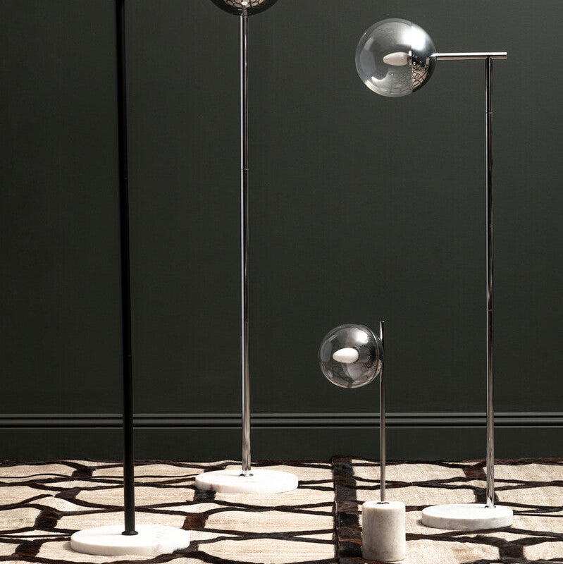 Black Finish Metal Floor Lamp